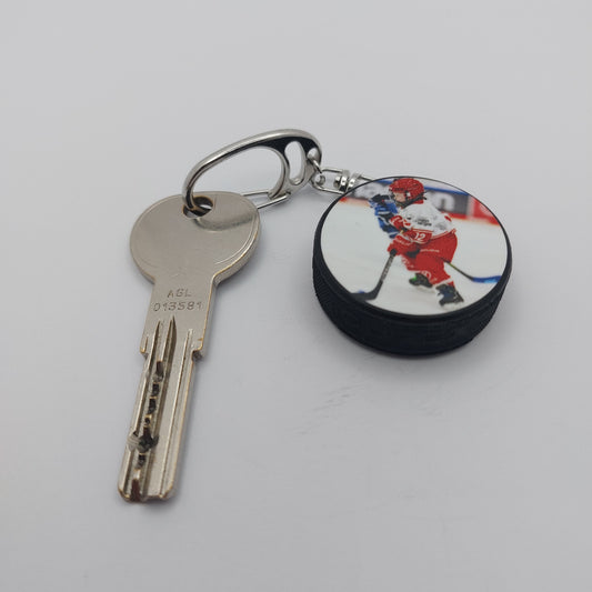 Schlüsselanhänger Eishockeypuck Personalisiert