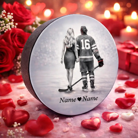 Personalisierter Paar Puck Valentinstag Geschenk für SIe / Ihn