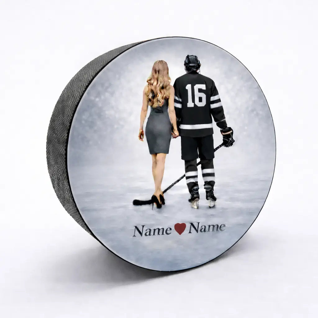 Personalisierter Paar Puck Farbe Valentinstag Geschenk für SIe / Ihn