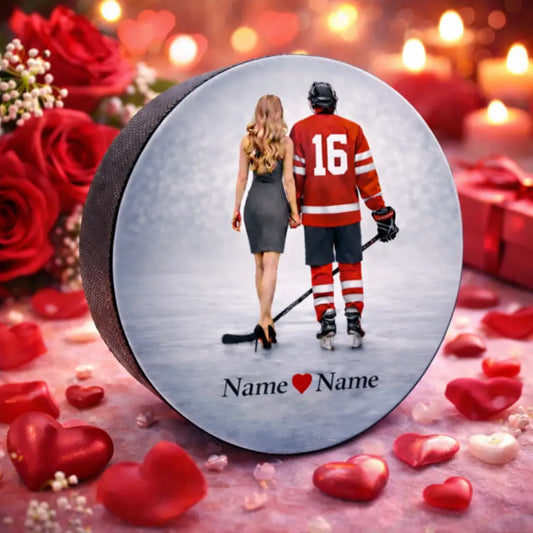 Personalisierter Paar Puck Farbe Valentinstag Geschenk für SIe / Ihn