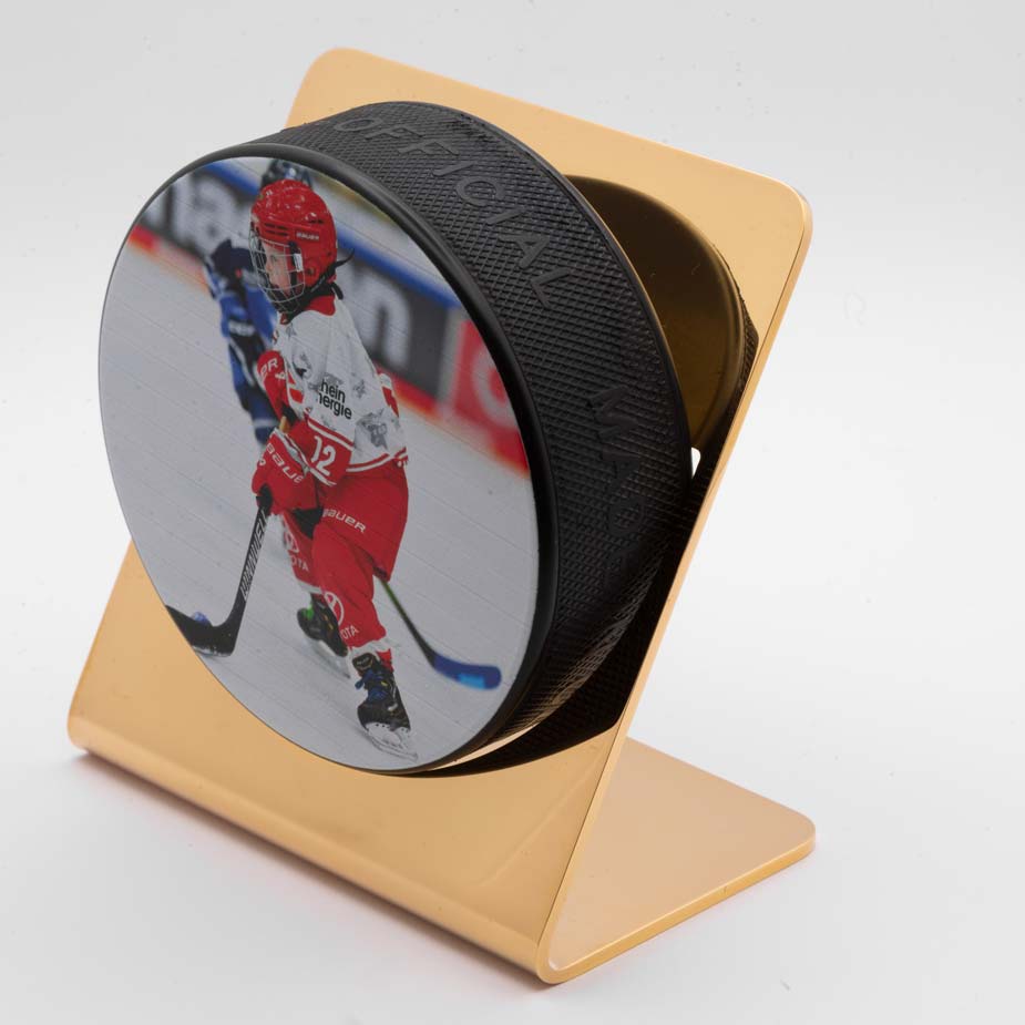 Eishockey - Puckhalter Vergoldet
