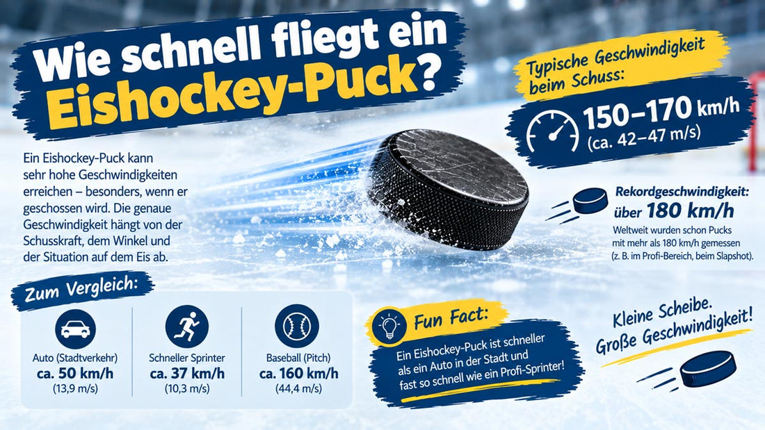 Wie schnell fliegt ein Eishockey-Puck? Rekorde und Messwerte
