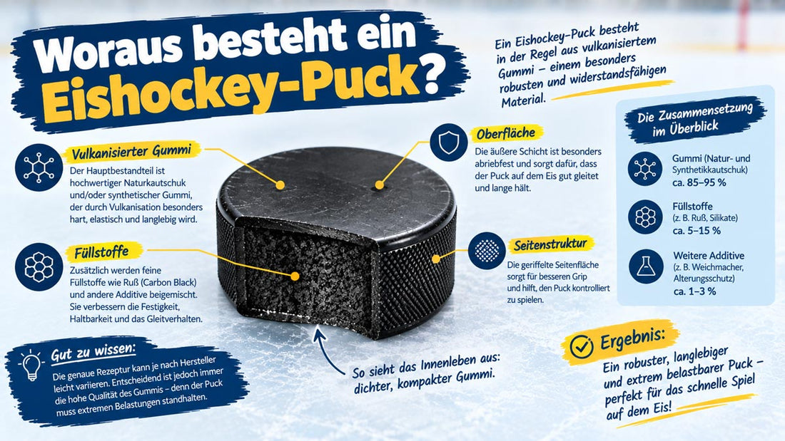Woraus besteht ein Eishockey-Puck? Material und Herstellung