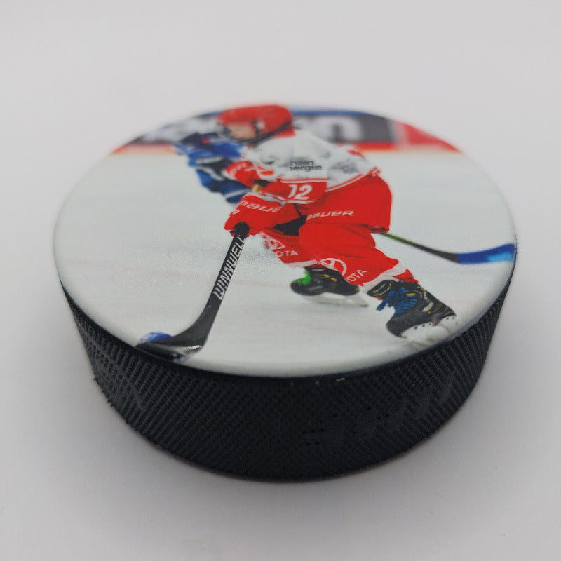 personalisierter Puck Eishockey mit Fotodruck Kind Eishockey