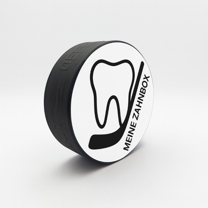 Zahnbox im Eishockey-Puck-Design zur Aufbewahrung von Milchzähnen